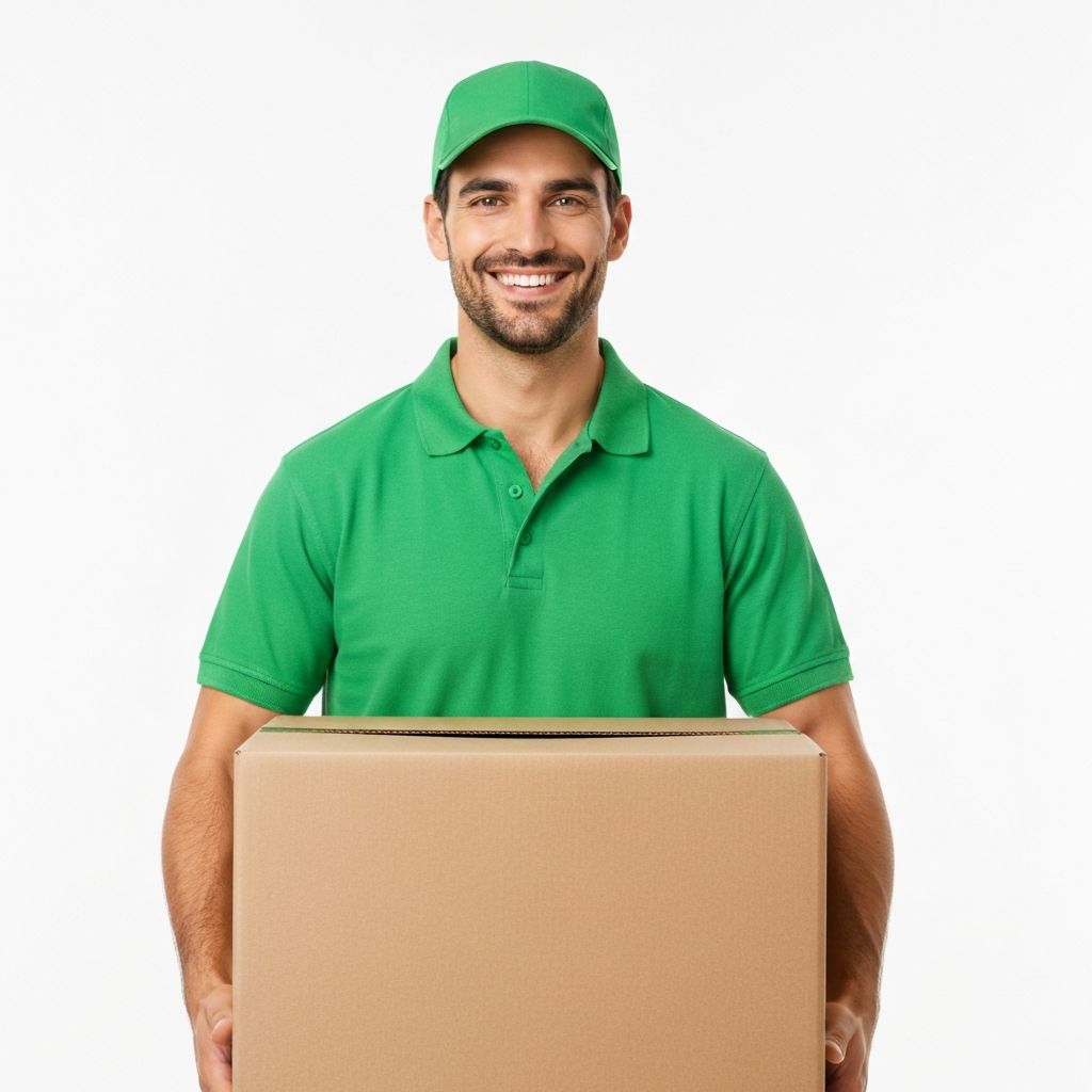 A professional mover from MOVVA carefully handling a customer's belongings.
